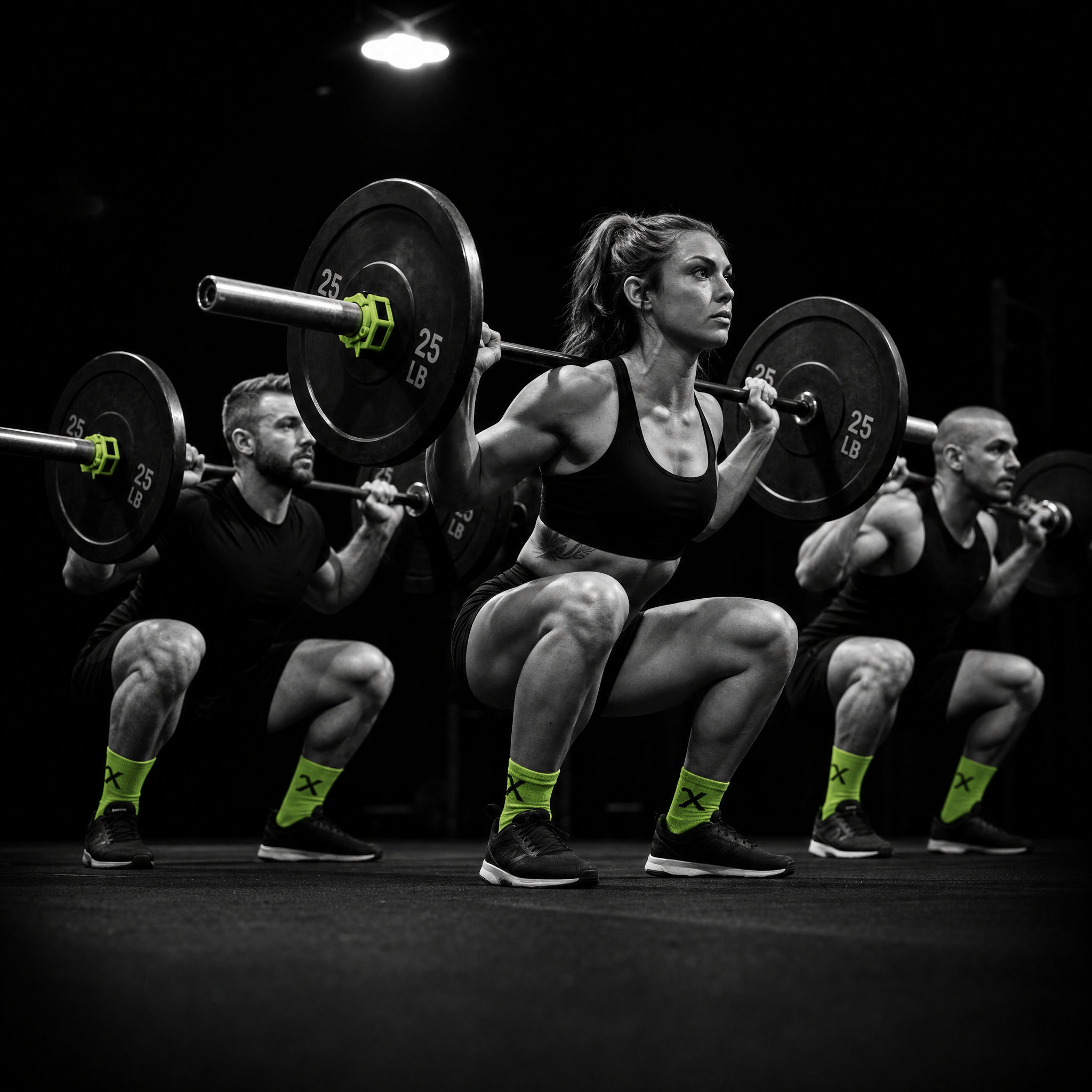 Group barbell strength class at APEX Fitness